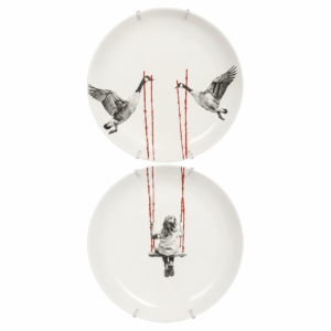 PRATO PORCELANA BALANÇO GANSO - DUPLA