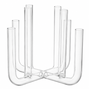VASO VIDRO TUBO 8 PONTAS