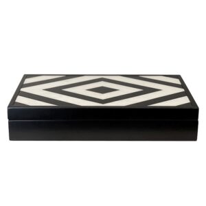 CAIXA RETANGULAR PRETA P - 280X60X140MM
