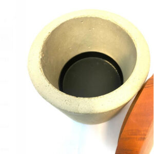 Alternative view of VASO BASE CONCRETO / TAMPO MADEIRA NATURAL P
