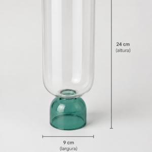 Alternative view of VASO DE VIDRO COM BASE VERDE M