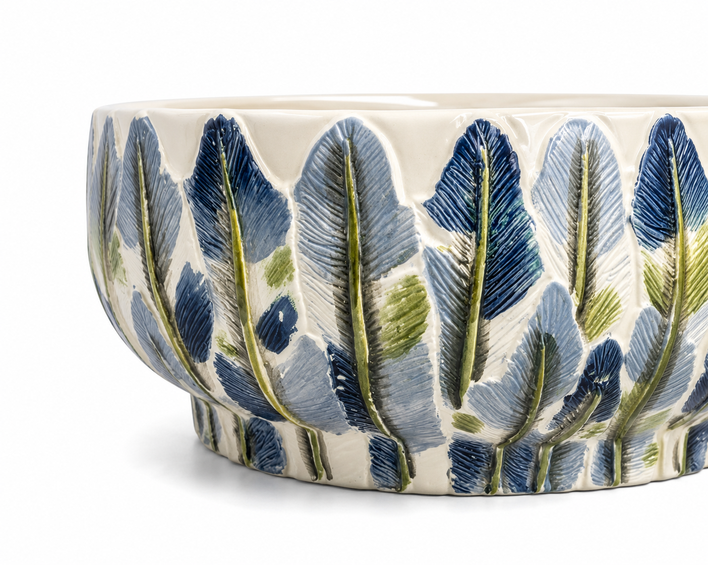 VASO FLOREIRA CERÂMICA PINTADO À MÃO - Imagem 2