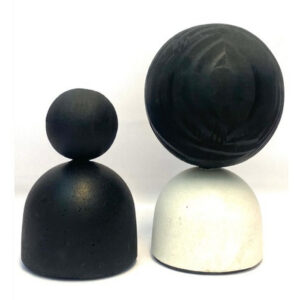 VASO  CONCRETO  PRETO/BRANCO - DUPLA