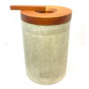 VASO BASE CONCRETO / TAMPO MADEIRA NATURAL G