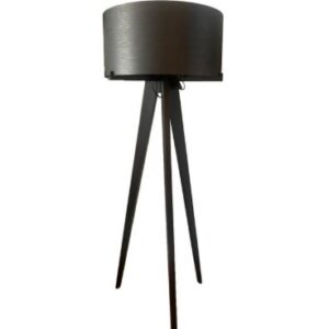 LUMINÁRIA DE CHÃO CÚPULA DE FÓRMICA PRETA