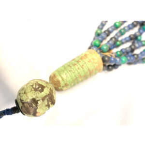 Alternative view of COLAR BOLINHA AZUL- VERDE ROSTO CERAMICA