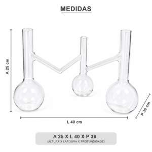 Alternative view of VASO VIDRO TRANSPARENTE  TRIPLO