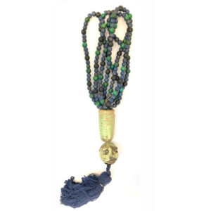 COLAR BOLINHA AZUL- VERDE ROSTO CERAMICA