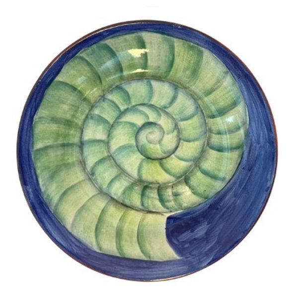 PRATO SOBREMESA COM DESENHO DE CARACOL