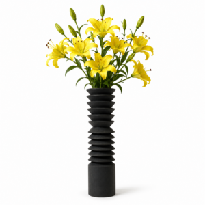 Vaso de madeira preto duo Africa M