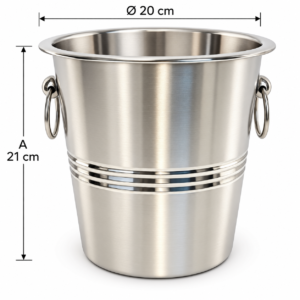 Alternative view of BALDE PARA GELO EM AÇO INOX