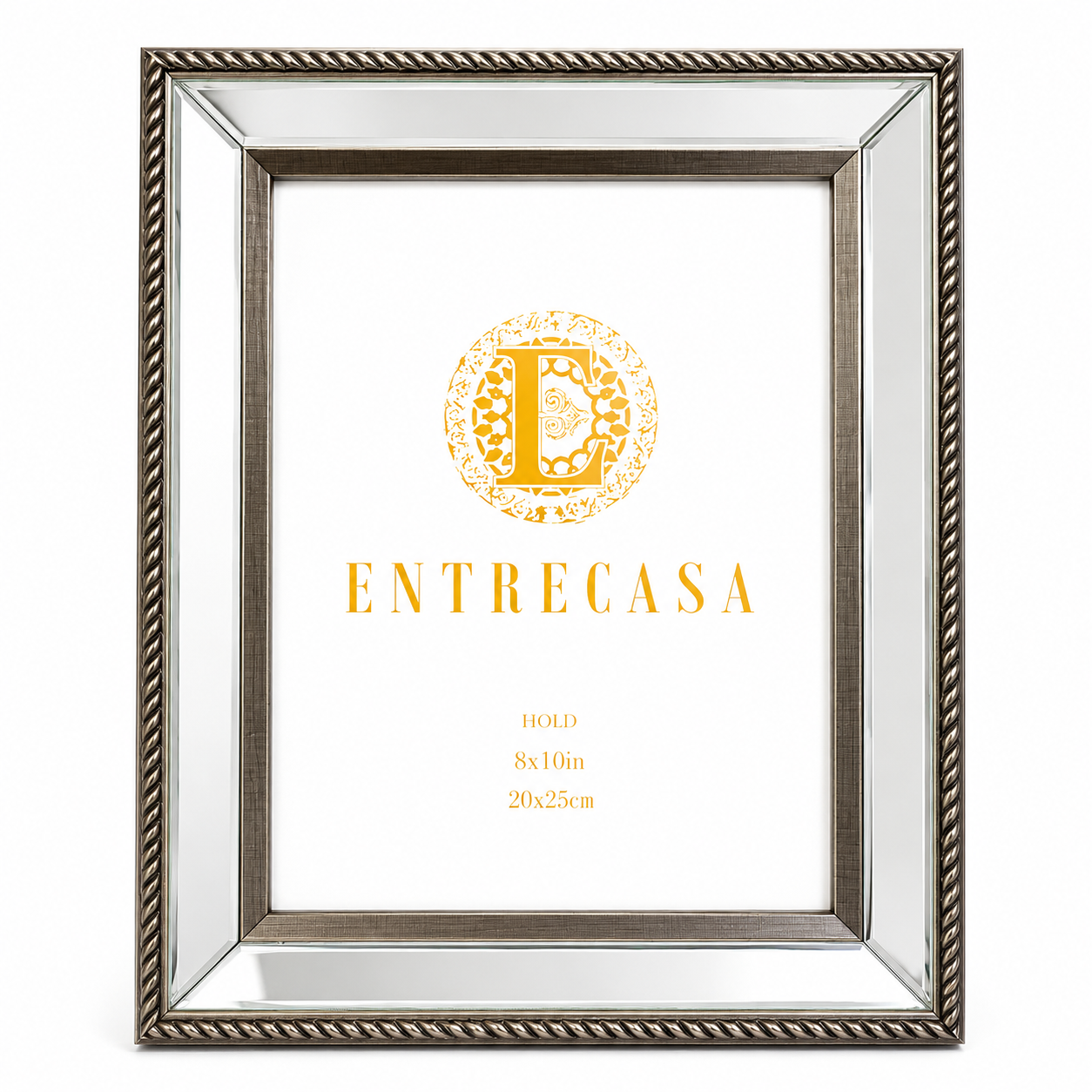 Porta-Retrato com Borda Espelhada | Elegância e Sofisticação para sua Decoração