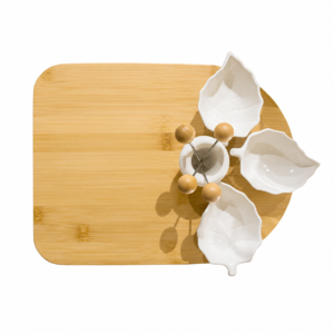 PETISQUEIRA MADEIRA COM BOWL  DE PORCELANA