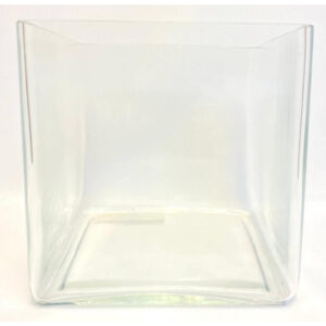 Vaso de vidro quadrado P