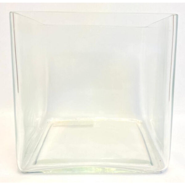 Vaso de vidro quadrado P