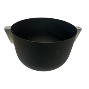 Alternative view of VASO AÇO PRETO C/  ALÇA PRATA