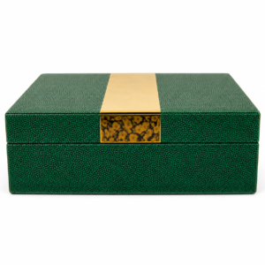 CAIXA VERDE COM DETALHE DOURADO