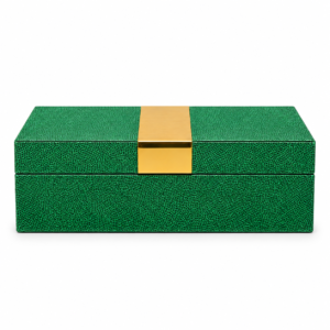 CAIXA VERDE COM DETALHE DOURADO