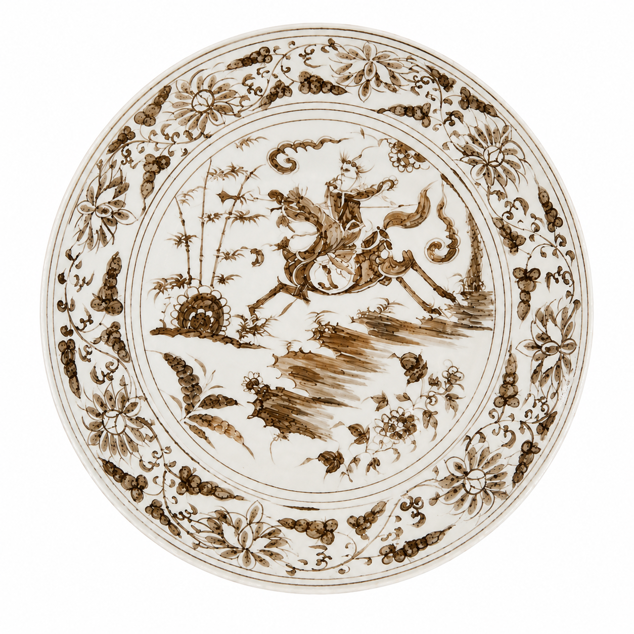 PRATO CHINES PORCELANA PINTADO À MÃO