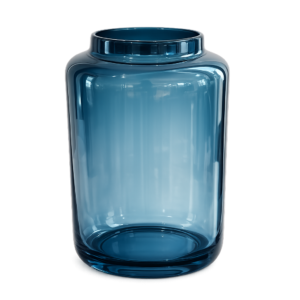 VASO DE VIDRO  AZUL