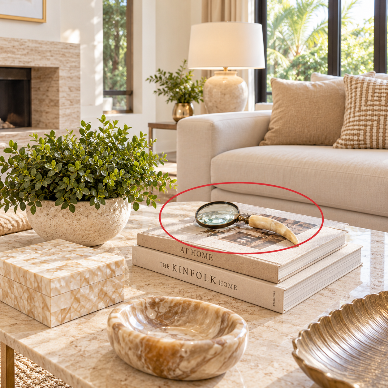 LUPA DECORATIVA MARFIM - Imagem 3