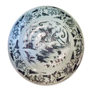 PRATO CHINES PORCELANA PINTADO À MÃO