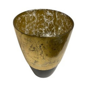 Alternative view of VASO VIDRO  PRETO C/ DOURADO