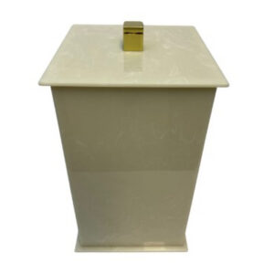 LIXEIRA ACRÍLICA MODELO SLIM COR TRAVERTINO GOLD