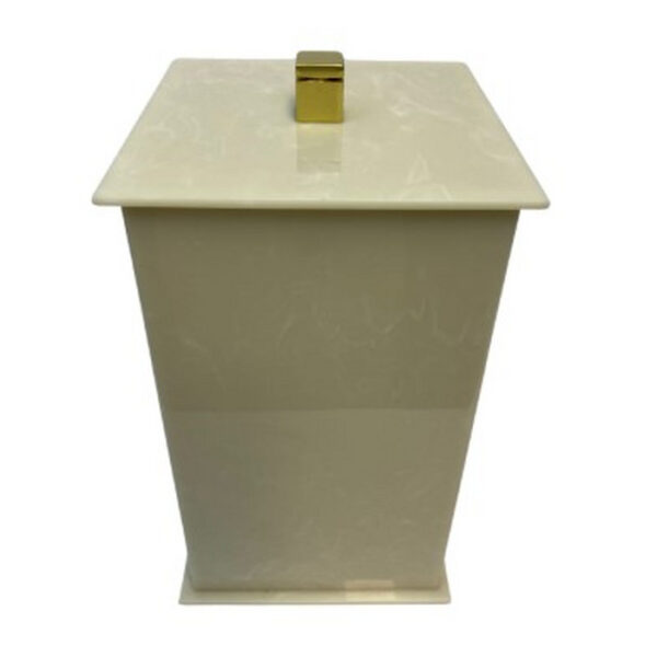 LIXEIRA ACRÍLICA MODELO SLIM COR TRAVERTINO GOLD