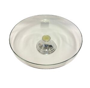 Alternative view of PRATO DE VIDRO REDONDO COM PE DE ALUMÍNIO