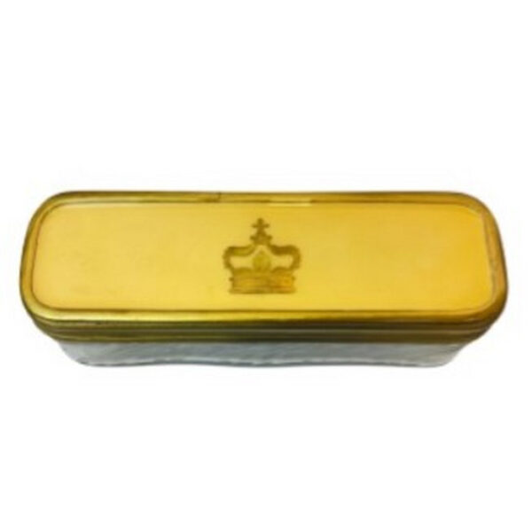 POTE  VIDRO TAMPA COROA DOURADA