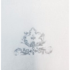 Alternative view of TOALHA DE LAVADO BRANCA BORDADO CINZA