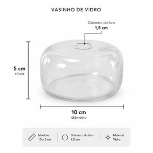 Alternative view of VASO VIDRO REDONDO 1 FURO
