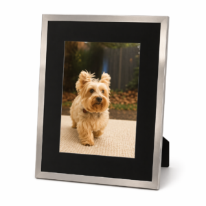 PORTA RETRATO DE ALUMINIO FUNDO PRETO