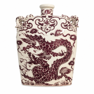 Vaso Dragão em Porcelana Pintado à Mão