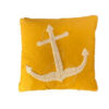 ALMOFADA  SARJA MOSTARDA BORDADA ANCORA
