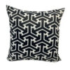 ALMOFADA  BLACKOUT GEOMETRICA PRETA E BRANCA