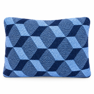 ALMOFADA AZUL TRIANGULAR