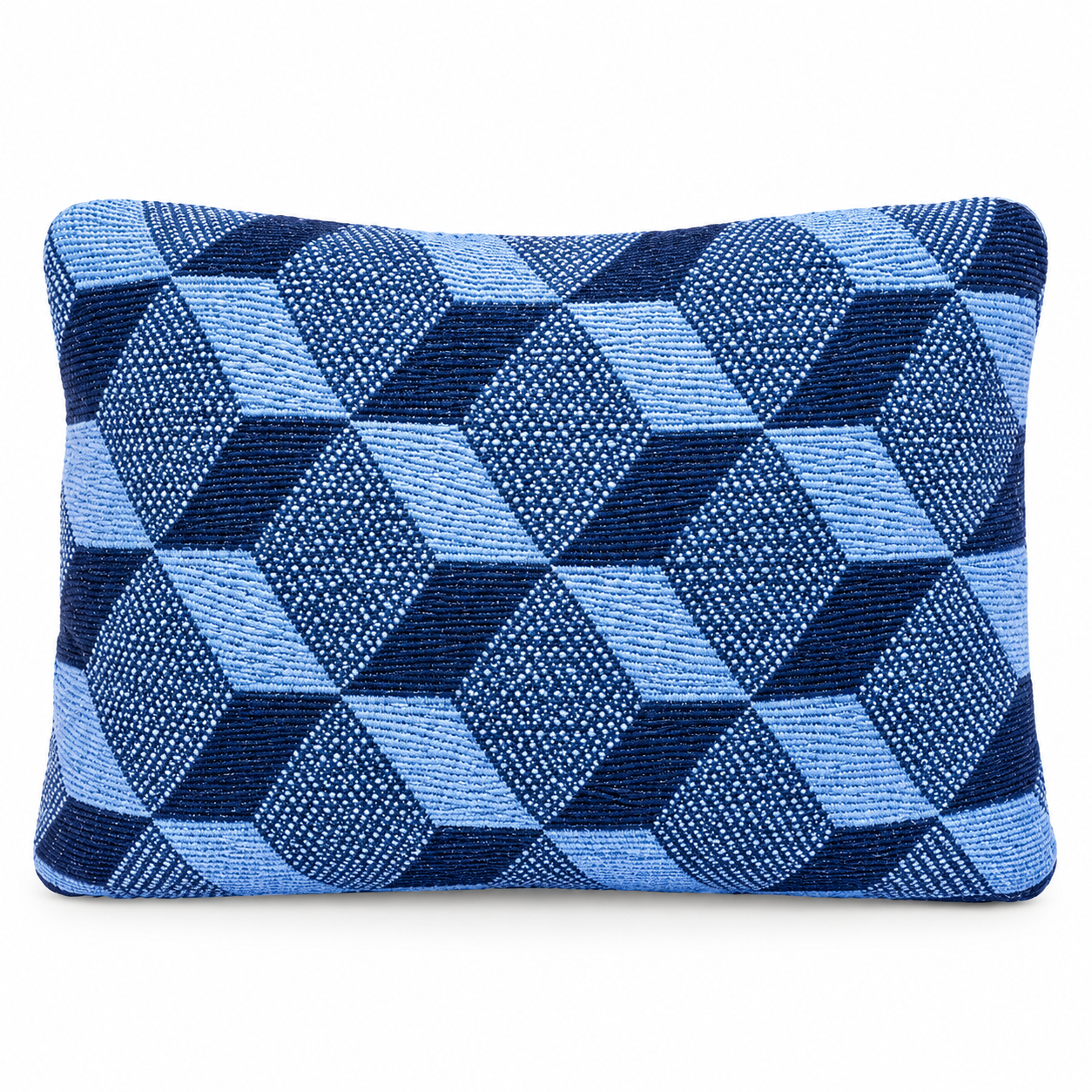 ALMOFADA AZUL TRIANGULAR