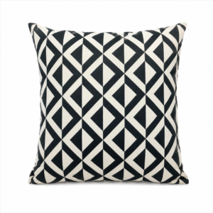 Almofada Estampada Geométrica Preto e Branco