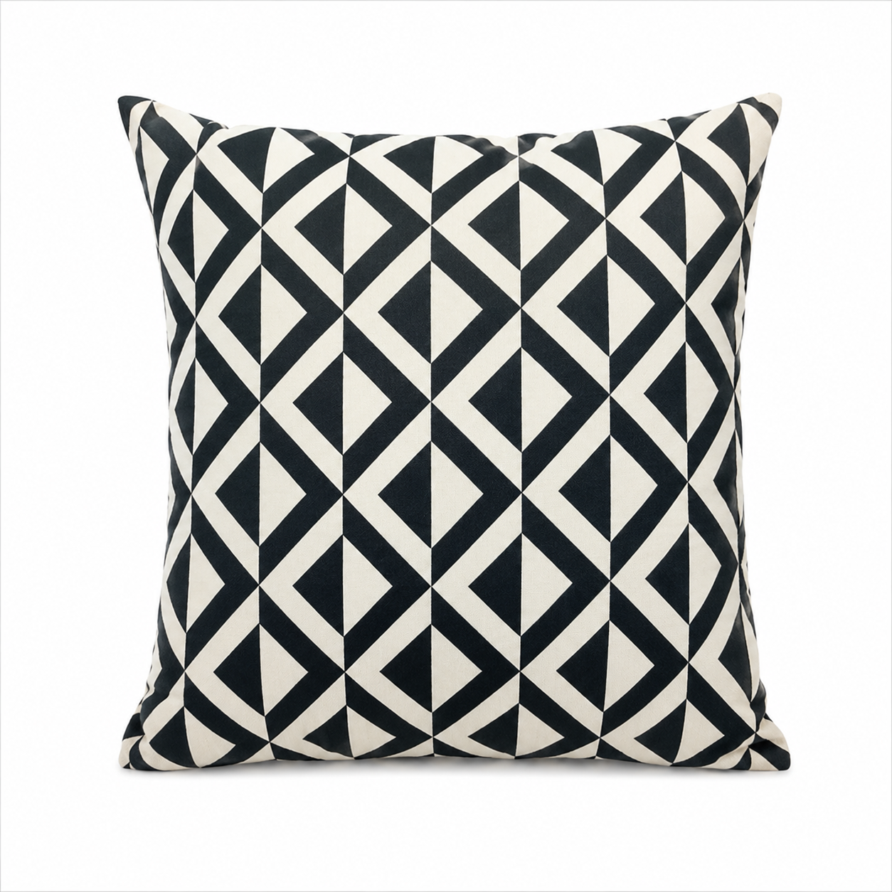 Almofada Estampada Geométrica Preto e Branco
