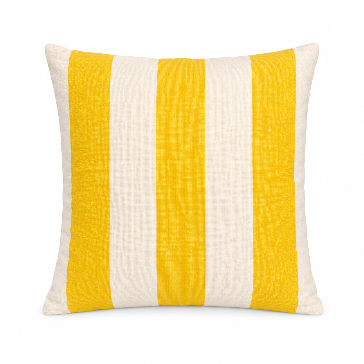 Almofada Decorativa Amarela e Off White em Algodão