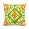 Almofada Decorativa Verde com Estampa Arabesco Colorido