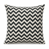 Almofada Chevron Preto e Branco em Sarja Blackout