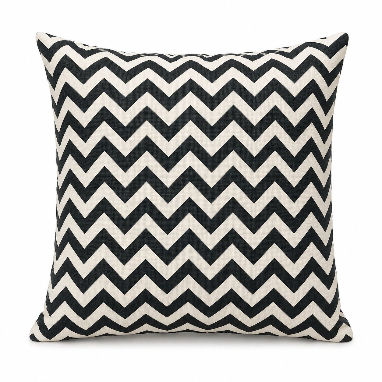 Almofada Chevron Preto e Branco em Sarja Blackout