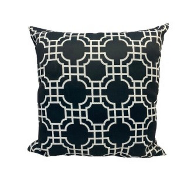 ALMOFADA BLACKOUT PRETA E BRANCA GEOMETRICA