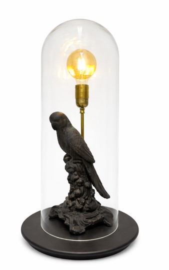 ABAJUR MARITACA PRETA NA REDOMA