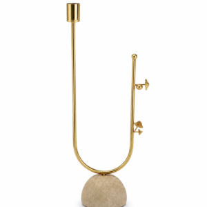 CASTIÇAL DOURADO COGUMELO