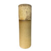 VASO CERAMICA TUBO DETALHE MARROM - P