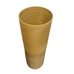 Alternative view of VASO TUBO CERAMICA AREIA DETALHE MARROM BAIXO - M